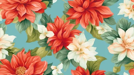 Poster A Seamless Mosaic of Dainty Flowers: Delicate Beauty in a Repeating Pattern © Jardel Bassi