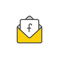 Mail icon design with white background stock illustration