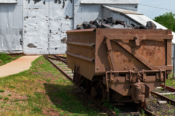 Ore Cart Outside Pioneer Mine in Ely Minnesota