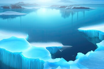 Fototapeta na wymiar Ice Winter Background Generative AI