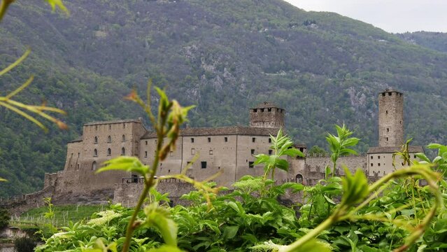 historic bellinzona city in switzerland 4k 30fps video