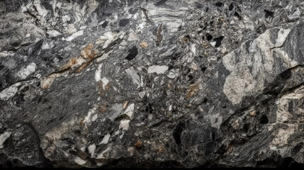 Polished dark grey granit or marble surface. Generative AI stone texture background