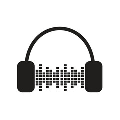 headphones icon on white