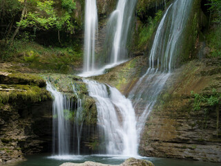 Fototapeta na wymiar Penaladros Waterfall, Burgos, Castilla y Leon, Spain