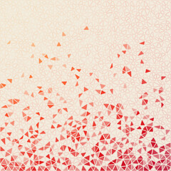 Abstract geometric background. Appealing scattered low poly triangles with colored gradient. Awesome vector illustration.