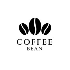 Coffee bean logo design concept vector illustration idea