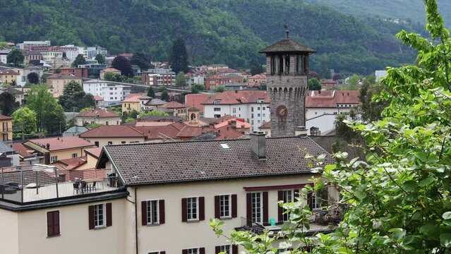 historic bellinzona city in switzerland 4k 30fps video