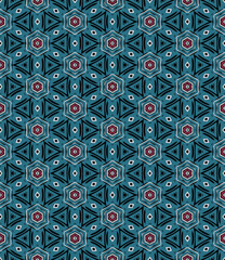 Multi color seamless abstract pattern. Background and backdrop. Multi Colored. Colorful ornamental design. Colored mosaic ornaments. Vector graphic illustration. EPS10.