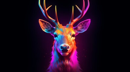 Mythical Deer Design Art
