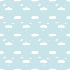 seamless pattern with clouds and sky