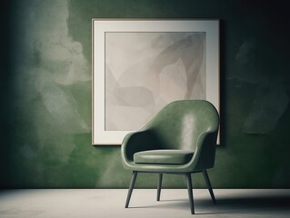 Yellow Japanese style living room with wooden decoration. Generative AI