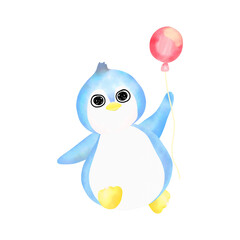 bird with balloon
