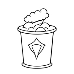 trash can icon. Hand Drawn cute trash can