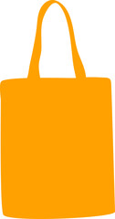 Yellow Tote Bag Illustration Vector