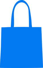 Blue Shop Tote Bag Illustration Vector