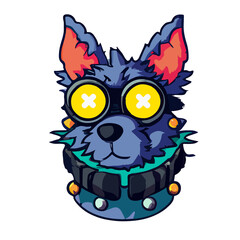 Dog Futuristic And stylish punk