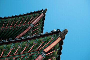 Seoul, Korean traditional architecture, sky, asian roof