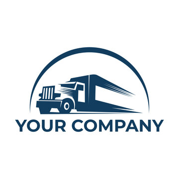 Vector truck company logo Tansportation company logo