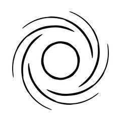 black vortex logo concept 