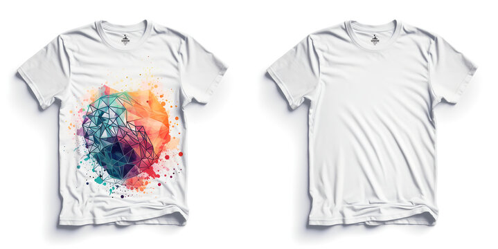 Check out this stylish t-shirt mock-up that's sure to turn heads!  Get a sneak peek of the latest fashion trends and imagine yourself rocking this cool and versatile t-shirt design. 