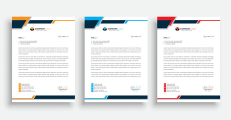 Free vector modern letterhead template design.