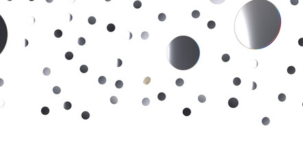  Colorful confetti on white background  - Silver Holographic PNG