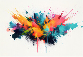 Abstract artistic watercolor splash background. High quality illustration