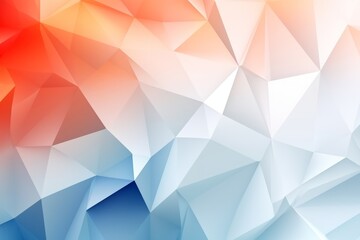 An orange and blue abstract background with a triangle pattern. Generative AI