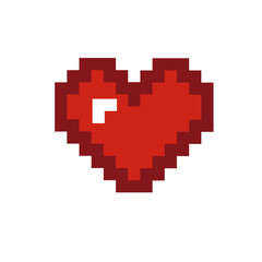 Obraz premium pixel art heart. love and valentine