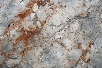 A close up of a marble floor with rust stains. Generative AI