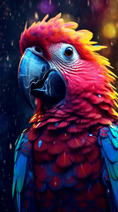 beautiful macaw  generative AI