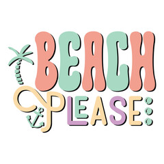 Beach please Retro SVG