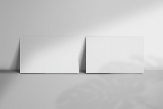 Modern business card mockup template with clipping path. Mock-up design for presentation branding, corporate identity, advertising, personal, stationery, graphic designers presentations. 3d Rendering.