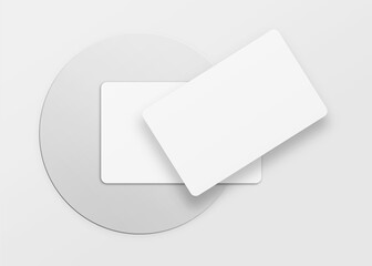 Modern business card mockup template with clipping path. Mock-up design for presentation branding, corporate identity, advertising, personal, stationery, graphic designers presentations. 3d Rendering.