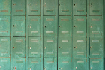 old green lockers as design background