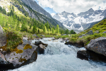 Fototapeta na wymiar frisches Quellwasser aus den Bergen Österreichs