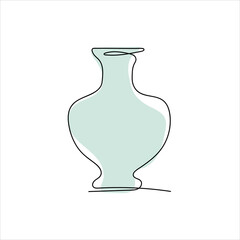 vases. Antique and modern tableware, ceramic bottle, museum exhibit, Greek art. line art. vector drawing. on a white background. color fill.