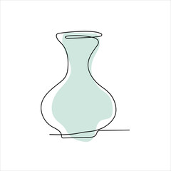 vases. Antique and modern tableware, ceramic bottle, museum exhibit, Greek art. line art. vector drawing. on a white background. color fill.