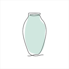 vases. Antique and modern tableware, ceramic bottle, museum exhibit, Greek art. line art. vector drawing. on a white background. color fill.