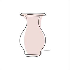 vases. Antique and modern tableware, ceramic bottle, museum exhibit, Greek art. line art. vector drawing. on a white background. color fill.