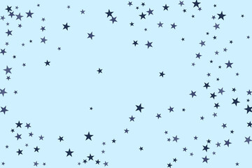 Star confetti. Abstract casual confetti background. Bright design pattern.