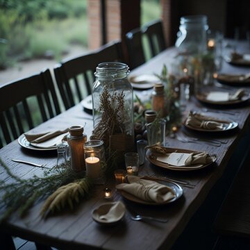  wedding table setting, generative ai