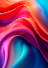 abstract background with waves, Abstract Background with 3D Wave Bright Gold and Purple Gradient Silk Fabric