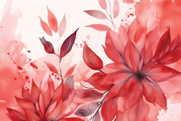 Hand drawn pastel color floral background