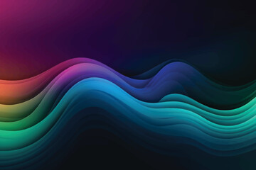  Colorful wavy background with paper cut style