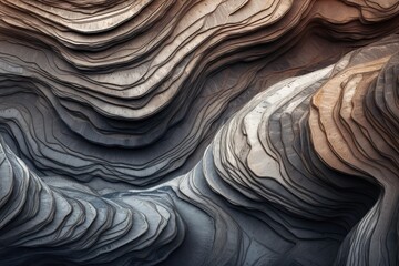 Obraz premium Harmonious blend of organic shapes and textures found in nature. Generative AI