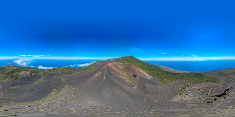 Aerial view of Volcanic craters in La Palma – Cumbre Vieja volcano route - Canary Islands