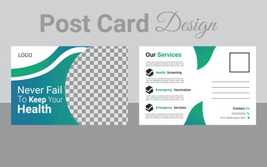 Medical Post Card Design 