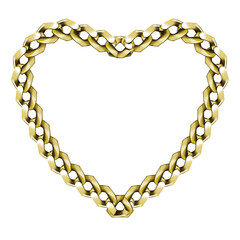 gold chain heart. tough love