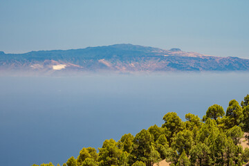 View of La Gomera from the Island of La Palma in the Canary Islands
